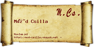 Mód Csilla névjegykártya
