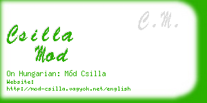 csilla mod business card