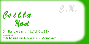 csilla mod business card